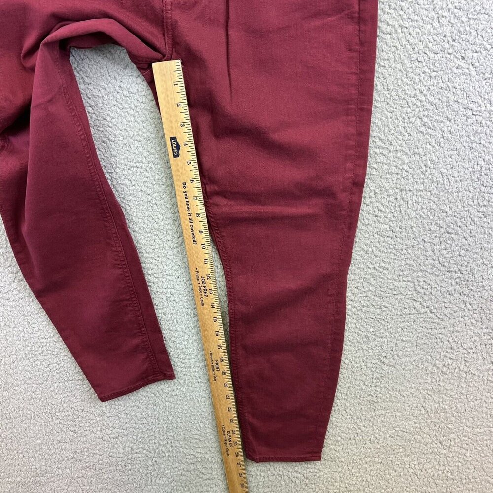 Jen7 by 7 For All Mankind Legging Ankle Womens Sz 14 Burgundy 32x27 - Picture 6 of 7